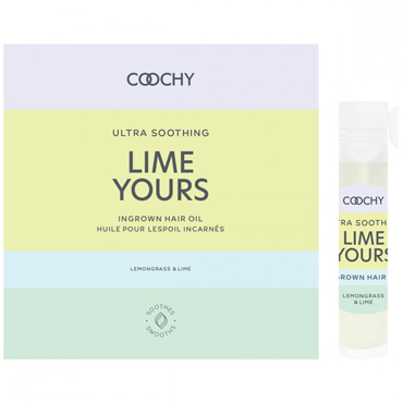 COOCHY Ingrown Hair Oil Lemongrass & Lime, 2 мл, Ультра успокаивающее масло с лемонграссом и лаймом от вросших волосков