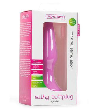 Shots Toys Silky Butt plug, розовая - фото, отзывы