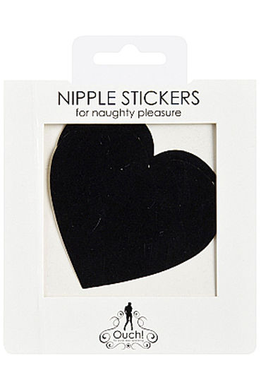 Shots Toys Nipple Sticker Hearts, черные - фото, отзывы