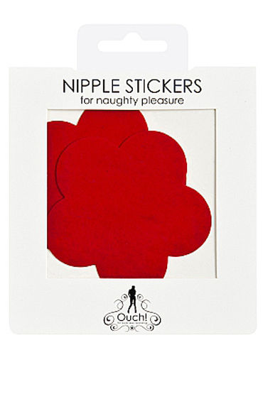 Shots Toys Nipple Sticker Blossom, красные - фото, отзывы