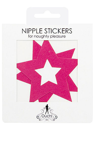 Shots Toys Nipple Sticker Stars, розовые - фото, отзывы