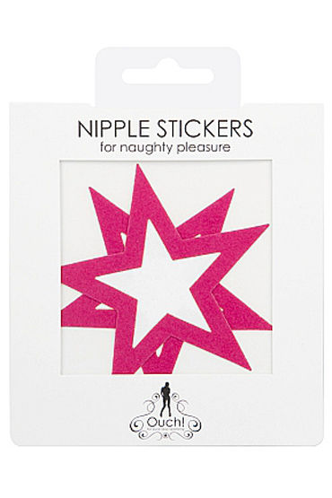 Shots Toys Nipple Sticker Open Stars, розовые - фото, отзывы