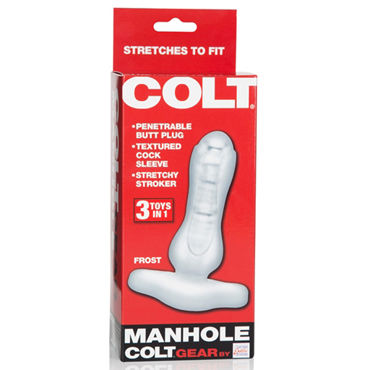 California Exotic Colt Manhole, прозрачная - Универсальная анальная пробка - купить в секс шопе