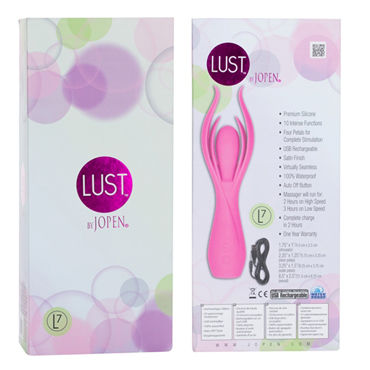 Jopen Lust L7, розовый - Вибромассажер оригинальной формы - купить в секс шопе