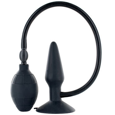 Seven Creations Small Inflatable Plug, черная, Расширяющаяся анальная пробка, небольшая