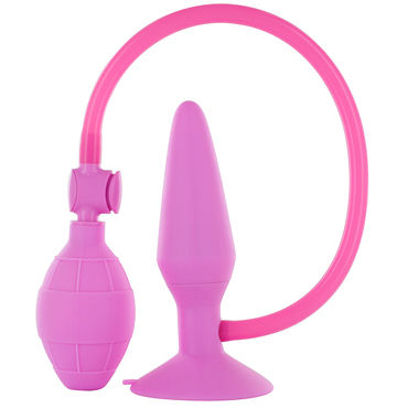 Seven Creations Large Inflatable Plug, розовая, Расширяющаяся анальная пробка, большая