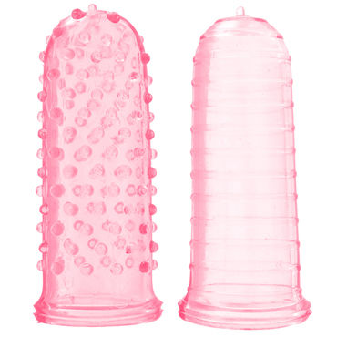 Toy Joy Sexy Finger Ticklers, розовый, Набор из двух насадок на пальцы