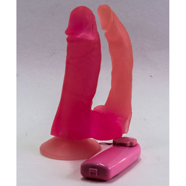 Биоклон Анально-вагинальный вибратор, розовый, С выносным пультом управления