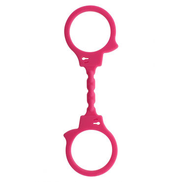Toy Joy Stretchy Fun Cuffs, розовые, Эластичные наручники