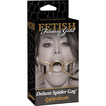 Pipedream Deluxe Spider Gag, золотой, Расширитель для рта