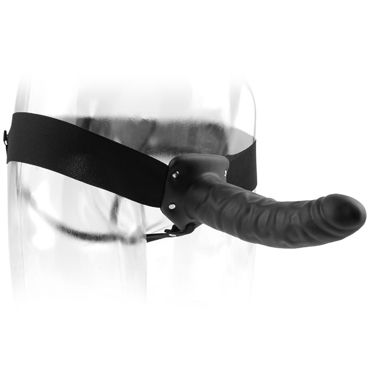 Pipedream Hollow Strap-On, черный - Полый страпон на ремне - купить в секс шопе