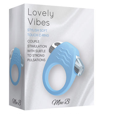 Mae B Stylish Soft Touch C-ring, голубое - Эрекционное кольцо с вибрацией - купить в секс шопе