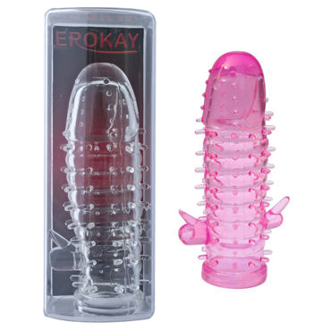Erokay Clitor Lover, фиолетовая, Насадка на пенис с клиторальным стимулятором