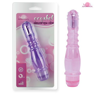 Howells Aphrodisia Crystal Vibrator Dewdrops, розовый, Многоскоростной вибратор