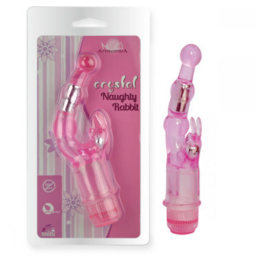 Howells Aphrodisia Crystal Stimulator Naughty Rabbit, розовый, Вибратор с клиторальным стимулятором
