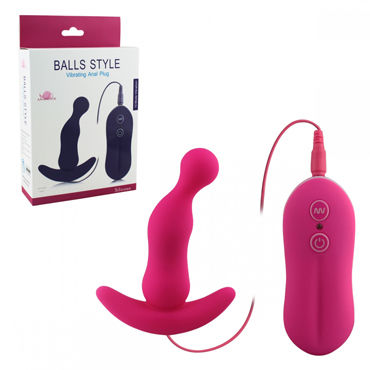 Howells Aphrodisia Balls Style Vibrating Anal Plug, розовый, Анальный вибростимулятор