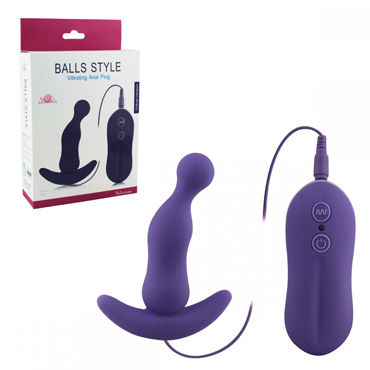 Howells Aphrodisia Balls Style Vibrating Anal Plug, фиолетовый, Анальный вибростимулятор