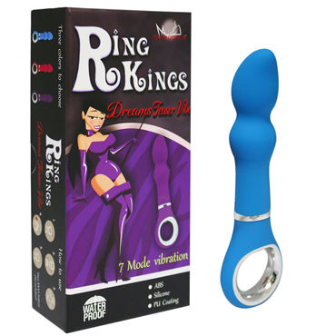 Howells Aphrodisia Ring Kings-7 Mode Dreams Vibe, голубой, Рельефный вибратор