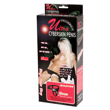Baile Ultra Cyberskin Penis, розовый - Женский страпон с трусиками - купить в секс шопе