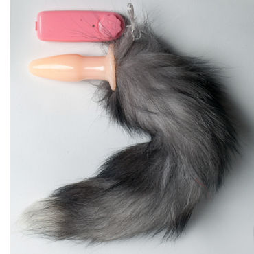 Luxurious Tail Silver Fox, Анальная пробка с лисьим хвостом