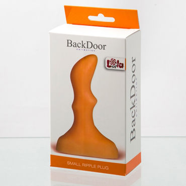 Lola Toys Back Door Small Ripple Plug, телесная - Маленькая анальная пробка с волнистым рельефом - купить в секс шопе