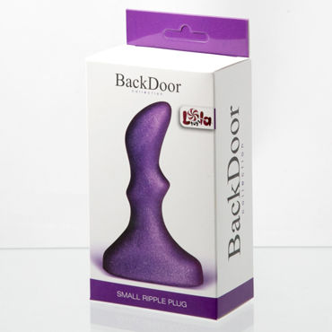 Lola Toys Back Door Small Ripple Plug, фиолетовая - Маленькая анальная пробка с волнистым рельефом - купить в секс шопе