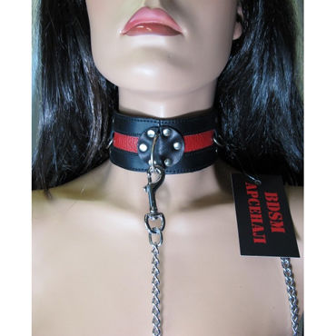 BDSM Арсенал поводок с кожаной петлей, 85см - фото, отзывы