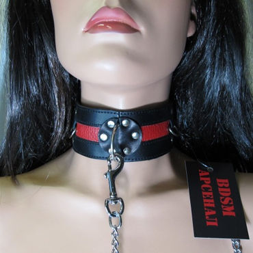 BDSM Арсенал поводок с кожаной петлей, 90 см - фото, отзывы