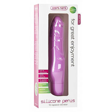 Shots Toys Silicone Penis, розовый - Вибратор реалистичной формы - купить в секс шопе