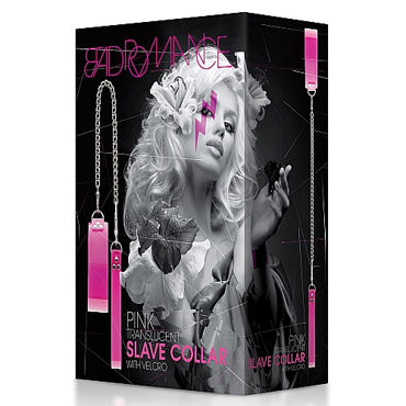 Shots Toys Bad Romance Translucent Slave Collar with Velcro, розовый - фото, отзывы