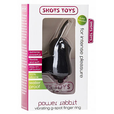 Shots Toys Power Rabbit, черный - Стимулятор на палец - купить в секс шопе