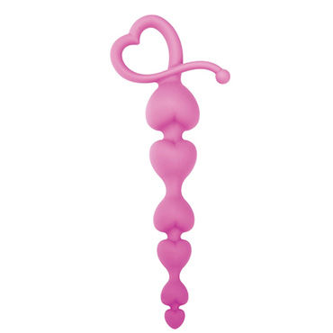 Toyz4lovers Silicone Hearty Anal Wand, розовые, Анальные бусы