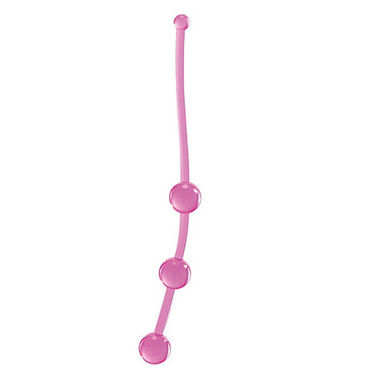 Toyz4lovers Jammy Jelly Anal 3 Beads, розовая, Анальная цепочка