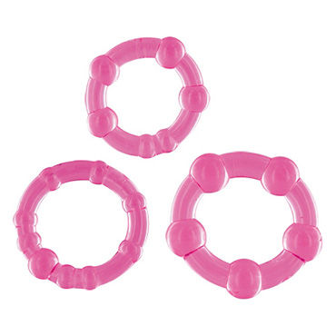 Toyz4lovers Dandys Bangle Cock Ring Kit, розовый, Набор эрекционных колец