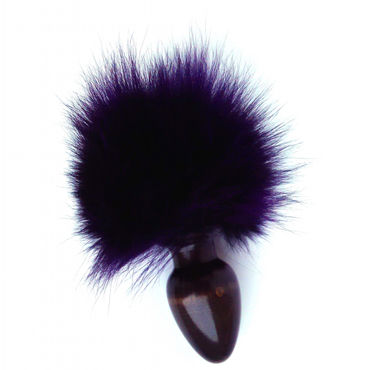 Wild Lust Анальная пробка 3 см, черно-фиолетовая, С заячьим хвостом