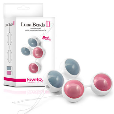 LoveToy Luna Beads II, розовые - Вагинальные шарики со смещенным центром тяжести - купить в секс шопе