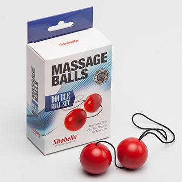 Sitabella Massage Balls Double Ball Set, красные, Вагинальные шарики