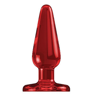 Shots Toys Bottom Line Butt plug Acrylic Model 1, 10 см красная, Анальная пробка