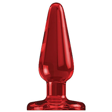 Shots Toys Bottom Line Butt plug Acrylic Model 2, 13 см красная, Анальная пробка