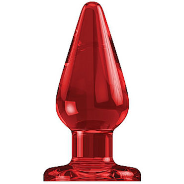 Shots Toys Bottom Line Butt plug Acrylic Model 2, 10 см красная, Анальная пробка