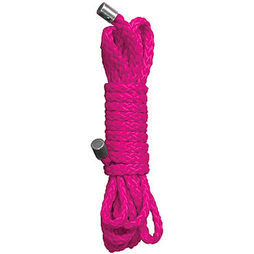 Ouch! Kinbaku Mini Rope, розовая, Нейлоновая веревка