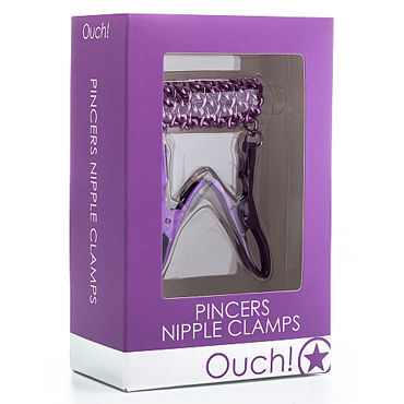 Ouch! Pincers Nipple Clamps, фиолетовый - фото, отзывы