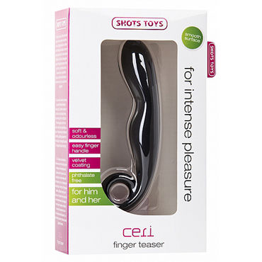 Shots Toys Ceri, черный - Массажер для анальной и вагинально-клиторальной стимуляции - купить в секс шопе