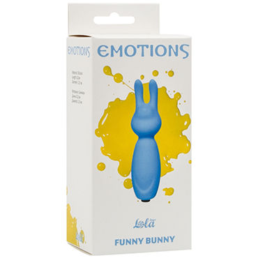 Lola Toys Emotions Funny Bunny, голубой - Компактная вибропуля в виде зайчика - купить в секс шопе