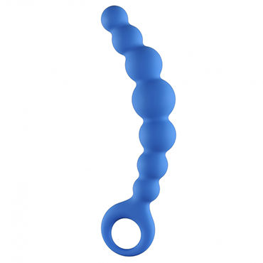 Lola Toys Back Door Flexible Wand, голубая, Гибкая анальная цепочка