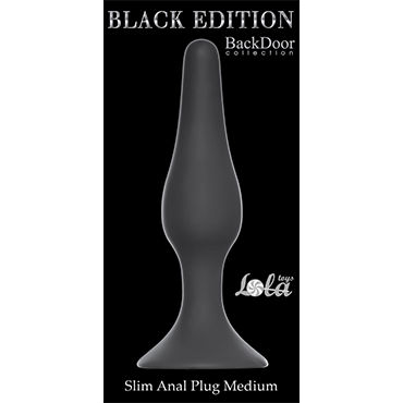Lola Toys Back Door Slim Anal Plug Medium, черная - фото, отзывы