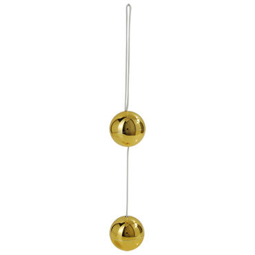 Toyz4lovers Candy Balls Lux, золотые, Вагинальные шарики на гибкой сцепке