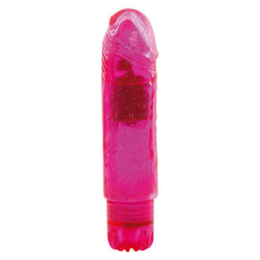 Toyz4lovers Jammy Jelly Gleamy Glitter, розовый, Вибратор реалистичной формы