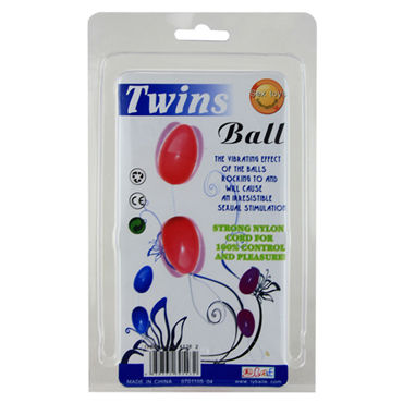 Baile Twins Ball, фиолетовые, Анальные шарики и другие товары Baile с фото