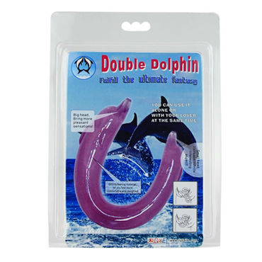 Baile Double Dolphin, фиолетовый, Двойной фаллоимитатор